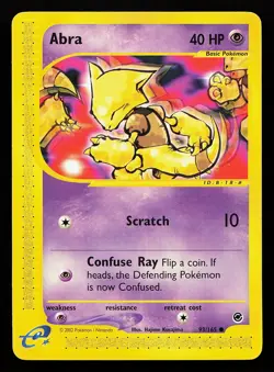 Abra 93/165 Common Expedition Pokemon Card - Image 1