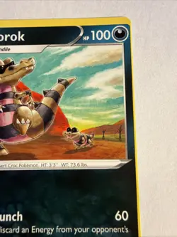 Pokemon TCG: Krokorok 112/195 Silver Tempest Uncommon Miscut Error Card‼ - Image 3
