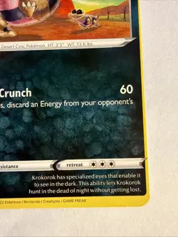 Pokemon TCG: Krokorok 112/195 Silver Tempest Uncommon Miscut Error Card‼ - Image 4
