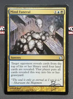 MTG Mind Funeral- Signed -Modern Masters Magic the Gathering Card # 181 - Image 1