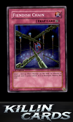 1st Edition Fiendish Chain ABPF-EN064 Super Rare Absolute Powerforce YuGiOh Card - Image 1