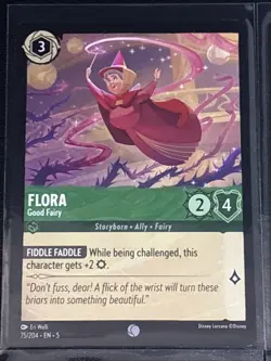 Disney Lorcana Sleeping Beauty Theme 4 Card Lot Flora/Fauna/Merryweather - Image 2