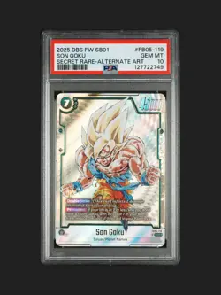 Dragon Ball Super Card Game Son Goku Secret Rare Alt Art FB05-119 PSA 10 - Image 4