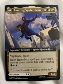 NYCC 2025 MTG Peter Parker / Amazing SPIDER-MAN PROMO Card Magic Gathering - Image 1