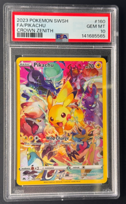 PSA 10 Pikachu 160/159 Secret Rare Crown Zenith English Pokemon Card - Image 1