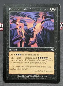 MTG Cabal Ritual- DAMAGED -Torment Magic the Gathering Card # 051 - Image 1