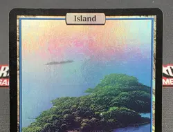 MTG FOIL Island- DAMAGED -Unhinged Magic the Gathering Card # 137 - Image 3