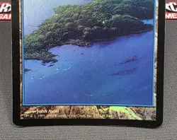 MTG FOIL Island- DAMAGED -Unhinged Magic the Gathering Card # 137 - Image 4