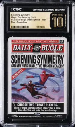 2025 MTG SLD: DAILY BUGLE BREAKING NEWS #1997 SCHEMING SYMMETRY CGC 10 PRISTINE - Image 1