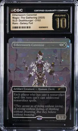 2025 MTG SLD RARE GALAXY FOIL #2102 ETHERSWORN CANONIST CGC 10 PRISTINE - Image 1