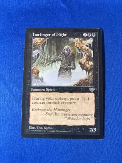 HARBINGER OF NIGHT LP Mirage Reserved List mtg Magic fast shipping - Image 1