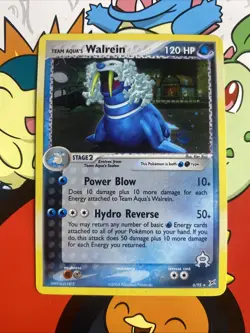 Pokemon TCG Team Aqua's Walrein EX Team Magma Vs Team Aqua 6/95 Holo Rare LP - Image 1