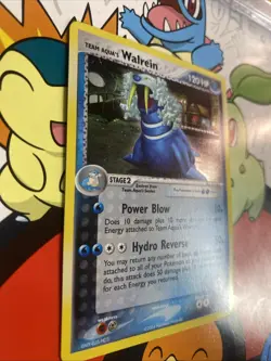 Pokemon TCG Team Aqua's Walrein EX Team Magma Vs Team Aqua 6/95 Holo Rare LP - Image 2
