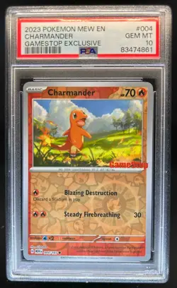2023 Pokemon SV 151 Charmander Promos Reverse Holo #004/165 PSA 10 - Image 1