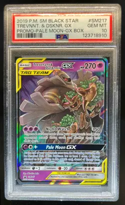 2016-19 Pokemon SM Black Star Promos Trevenant & Dusknoir Tag Team #SM217 PSA 10 - Image 1