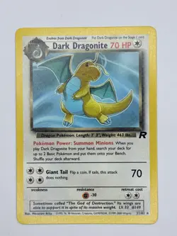 Dark Dragonite 22/82 - Team Rocket Set Non Holo Rare Pokemon TCG - NM - Image 1