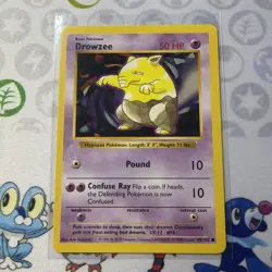 Pokemon Shadowless Drowzee 49/102 Base Set Unlimited - Non-Holo LP - Image 1