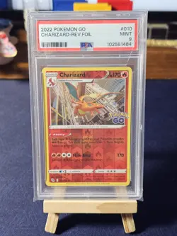 PSA 9 Charizard 010/078 – Reverse Holo – Pokemon GO (2022) - Image 1