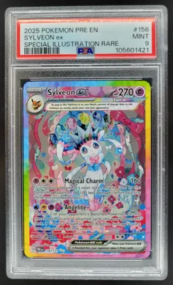 2025 Pokemon Prismatic Sylveon ex #156/131 Special Illustration Rare PSA 9 CG4 - Image 1