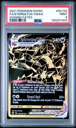 2021 POKEMON SWORD & SHIELD SHINING FATES #SV122 FULL ART/ETERNATUS VMAX PSA 9 - Image 1