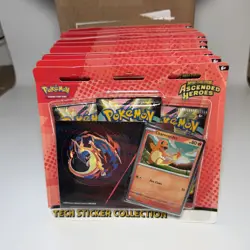 Pokemon ME2.5 Ascended Heroes Tech Sticker Collection 12 Blisters 36 Packs Total - Image 1