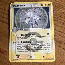 SEVERELY DAMAGED Magneton 27/112Firered & Leafgreen Reverse Holo Vintage Pokemon - Image 1
