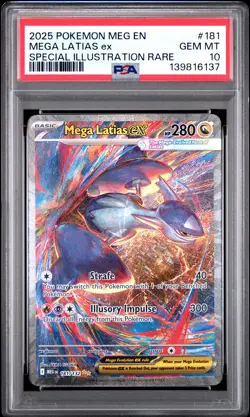 2025 POKEMON MEG SPECIAL ILLUSTRATION RARE #181 MEGA LATIAS EX PSA 10 - Image 1