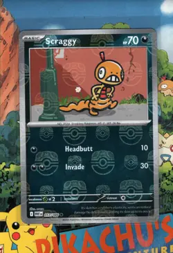 Pokemon TCG Scraggy 057/086 (Master Ball Pattern) White Flare NM/M - Image 1