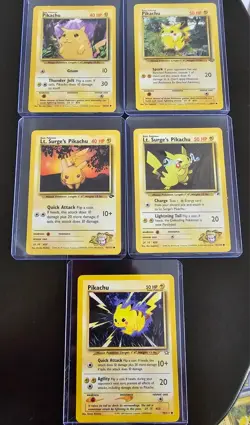 Pokemon TCG Pikachu Lot - Multiple Sets (most are LP, base set MP) - Image 1