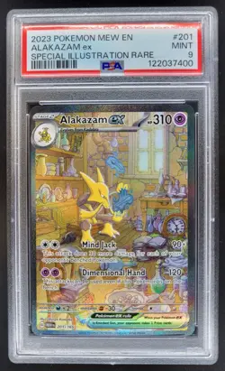 2023 Pokemon SV 151 Alakazam ex #201/165 Special Illustration Rare PSA 9 CG4 - Image 1