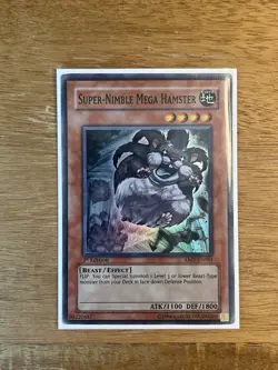 Yu-Gi-Oh! Super-Nimble Mega Hamster 1st Edition ABPF-EN083 Super Rare - Image 1