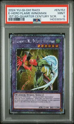 2024 YU-GI-OH! RA03-QUARTER CENTURY BONANZA ELEMENTAL HERO FLAME WINGMAN PSA 9 - Image 1