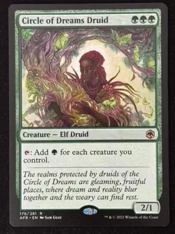 1x MTG Circle of Dreams Druid - Adventures in the Forgotten Realms (AFR) #176 - Image 3