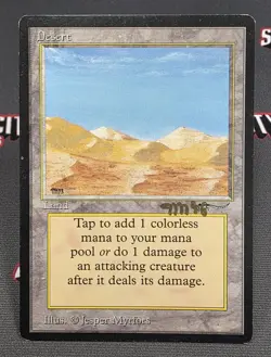 MTG Desert- Signed -Arabian Nights Magic the Gathering Card # 072 - Image 1
