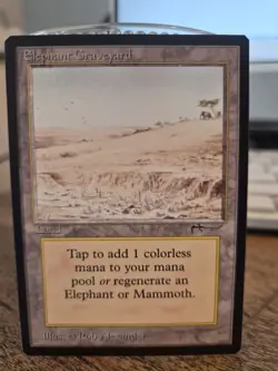 Elephant Graveyard MTG Land Rob Alexander Magic the Gathering - Image 1