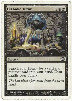 MTG Diabolic Tutor 9th Edition Uncommon MP - Image 1