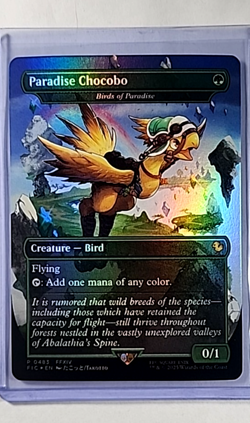 MTG Magic The Gathering FIC Final Fantasy Commander Foil #483 Paradise Chocobo - Image 1