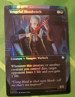 Vengeful Bloodwitch (Borderless) FOIL Foundations MTG 325 NM - Image 1