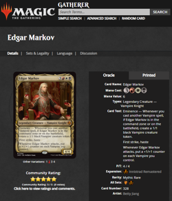 2025 MTG Magic the Gathering Innistrad Remastered Showcase #328 Edgar Markov - Image 3