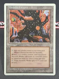 MTG Mishra's Factory- DAMAGED -4th Edition Magic the Gathering Card # 361 - Image 1