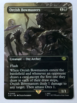 MTG LOTR Orcish Bowmasters (Borderless) Universes Beyond Regular - Image 1
