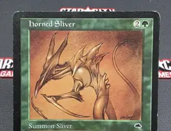 MTG Horned Sliver- DAMAGED -Tempest Magic the Gathering Card # 234 - Image 3
