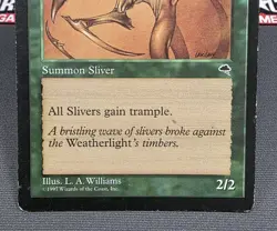 MTG Horned Sliver- DAMAGED -Tempest Magic the Gathering Card # 234 - Image 4