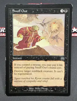 MTG Snuff Out- DAMAGED -Mercadian Masques Magic the Gathering Card # 162 - Image 1