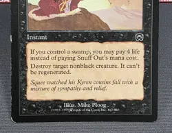 MTG Snuff Out- DAMAGED -Mercadian Masques Magic the Gathering Card # 162 - Image 4