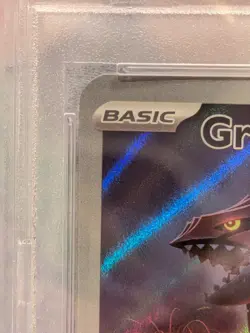 Pokemon Groudon Illustration Rare SV04 Paradox Rift 199/182 Holo PSA 8 - Image 3