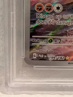 Pokemon Groudon Illustration Rare SV04 Paradox Rift 199/182 Holo PSA 8 - Image 5