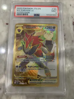 2025 POKEMON Journey Together N'S ZOROARK EX #189 HYPER RARE 189/159 -PSA 9 MINT - Image 1