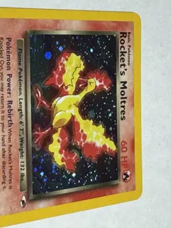 Pokemon TCG Rockets Moltres Holo Rare Card Gym Heroes Unlimited - Image 2