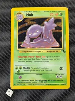 Muk 13/62 - Fossil Unlimited Holo Rare Pokemon TCG MP - Image 1
